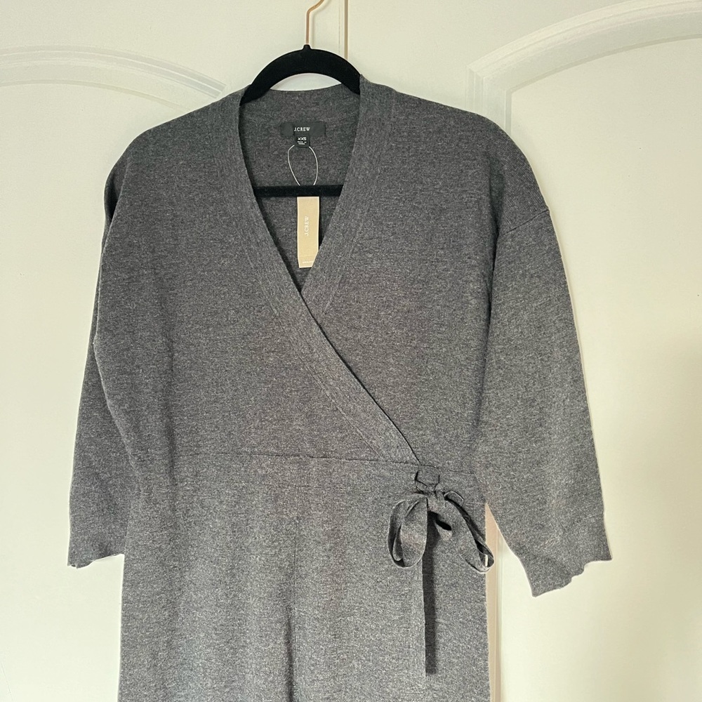 J. Crew Merino Wool Sweater-Jumpsuit in Heather Charcoal Gray size XXS N… - Picture 5 of 6